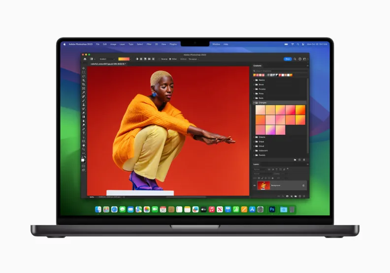 從Apple發表會影片看來，本次一口氣推出三款全新M3系列晶片，業界均暗指是出自台積電3奈米製程。取自apple
