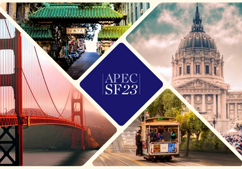 2023年，APEC於美國舊金山（San Francisco）舉行。取自APEC 2023官網