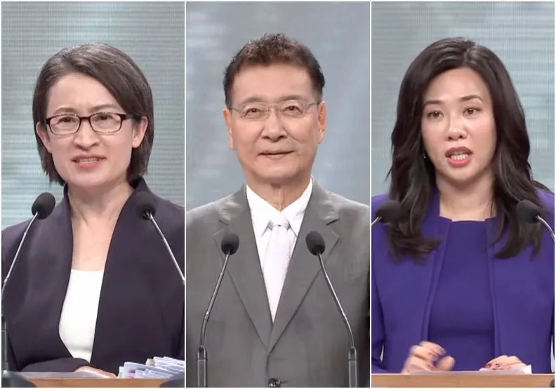 這次2024年選舉，負面選戰比以往更盛，面對此一問題，蕭趙吳回覆未來如何團結台灣。截自2024大選副總統候選人辯論會 現場直播