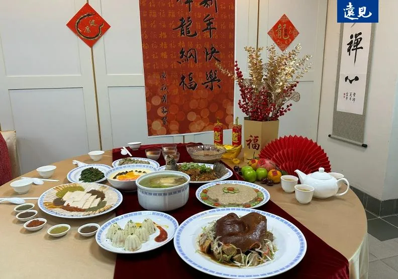 北榮營養部首次推出「老阿祖的年夜飯」，從食材、烹調方式、份量等面向調整，讓高齡長者不被咀嚼能力限制。李加祈攝