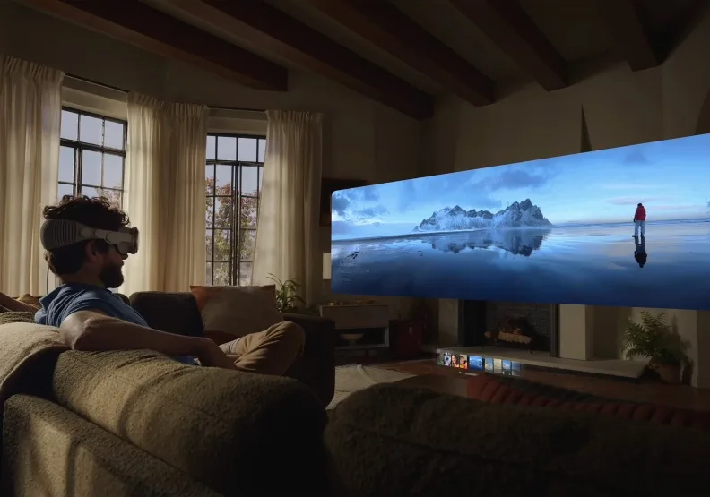 Apple Vision Pro帶來虛擬實境的新里程碑，元宇宙大地回春。取自Apple官網