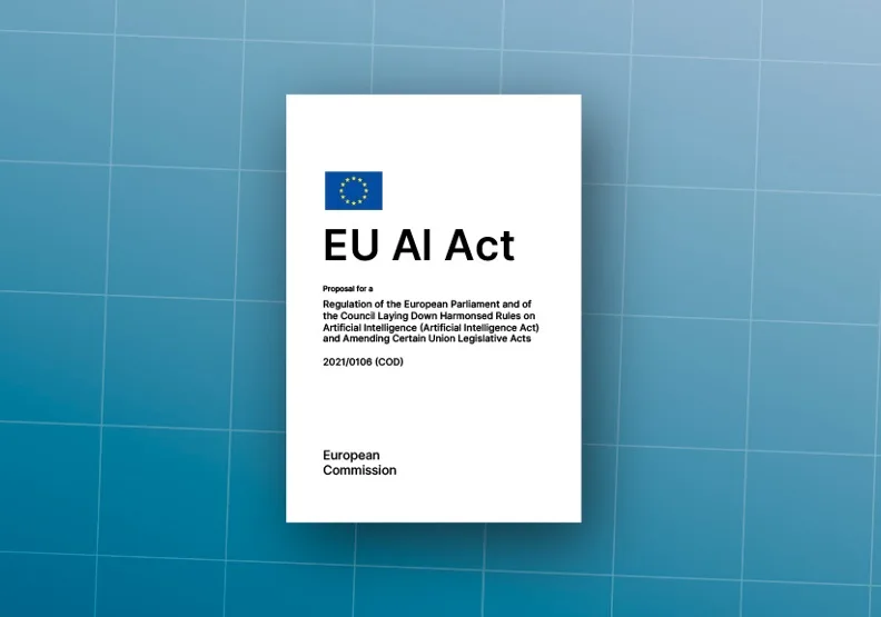 3月13日，歐盟在以壓倒性的票數，通過《人工智慧法案》。取自artificialintelligenceact.eu