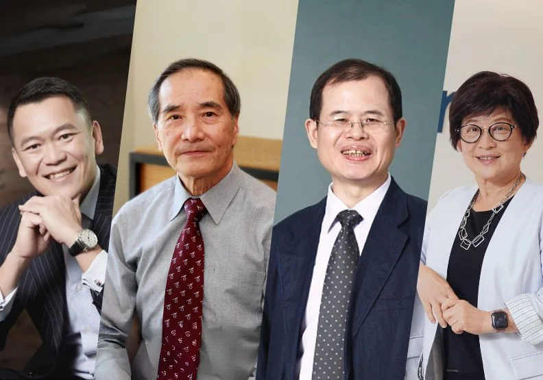 左起為卞志祥、林本堅、洪世章、洪麗甯。《哈佛商業評論》全球繁體中文版提供