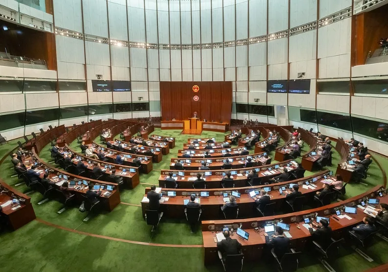 香港立法會19日三讀通過維護國家安全條例草案。取自香港立法會