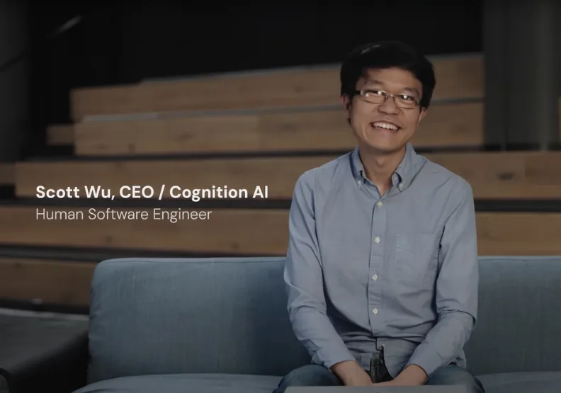 Cognition Labs共同創辦人兼執行長Scott Wu是Devin的主要創造者，現年27歲的他畢業於哈佛大學經濟系。取自Cognition AI