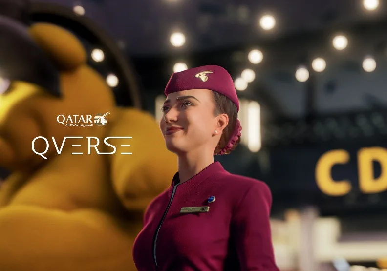 卡達航空3月初推出全球首位人工智慧（AI）第二代虛擬空服員「Sama 2.0」。取自卡達航空官網