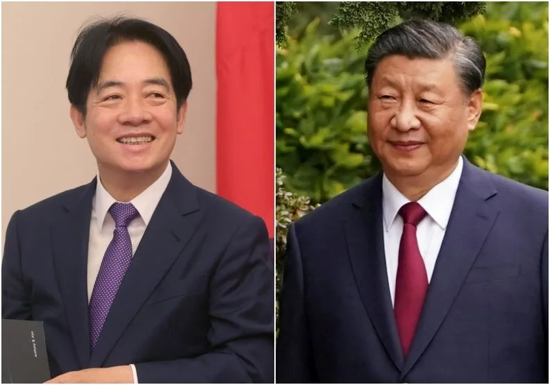 準總統賴清德（左圖，總統府flickr）不妨邀請習近平（右圖，達志影像）來台灣喝杯珍珠奶茶，延續前總統馬英九的努力。合成畫面