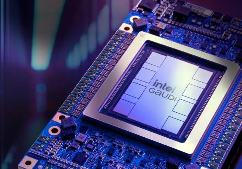 英特爾上週推出新一代人工智慧（AI）晶片Gaudi 3。取自Intel