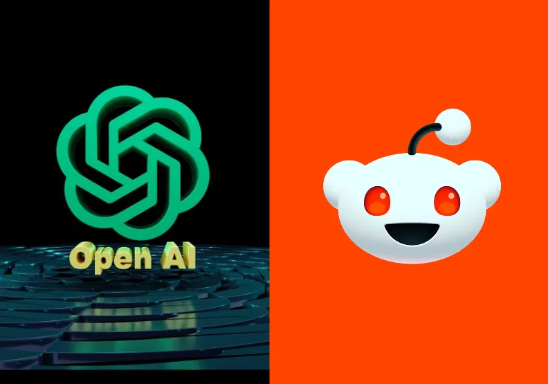 OpenAI與社群網站Reddit今天宣布雙方決定合作。左：取自Unsplash、右：取自臉書@Reddit