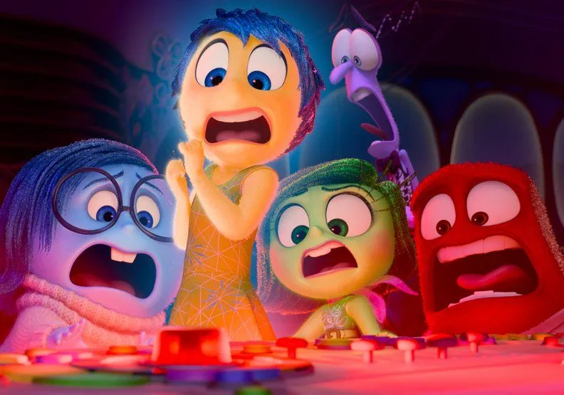 《腦筋急轉彎》老班底樂樂、憂憂、怒怒、厭厭和驚驚。Disney