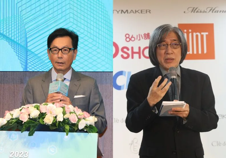 momo富邦媒董事長蔡明忠（左）、網家集團董座詹宏志（右）。遠見資料照，張智傑攝