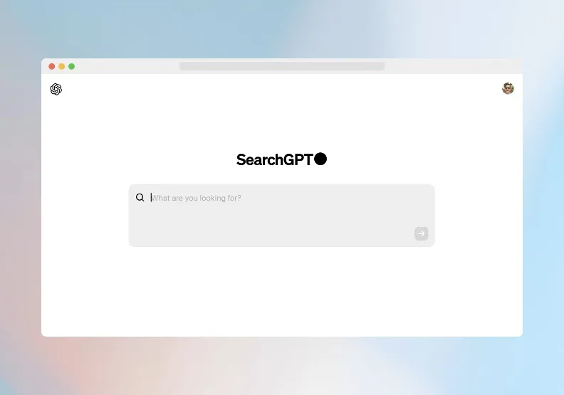 OpenAI推出SearchGPT，希望以AI帶來表現更加優異的搜尋體驗。取自OpenAI