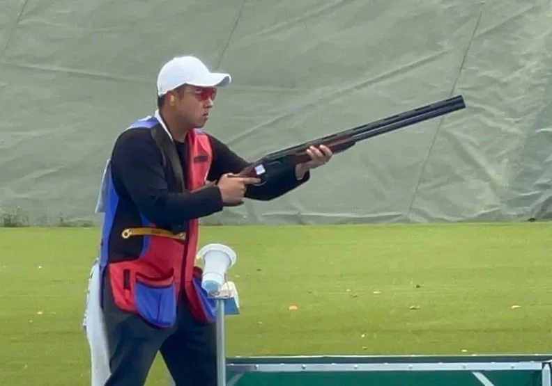 巴黎奧運定向飛靶選手李孟遠。體育署
