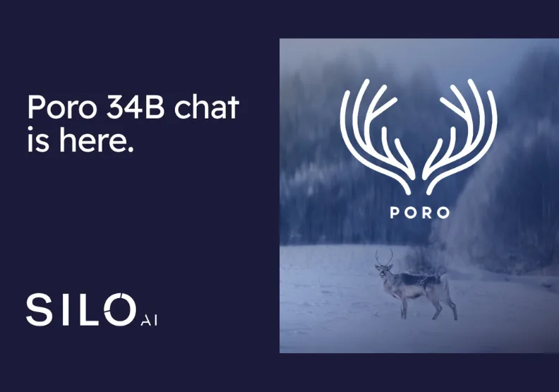 AMD近期收購芬蘭AI新創公司Silo AI。圖中「Poro」是Silo AI開發的開源語言模型。取自X@silo_AI