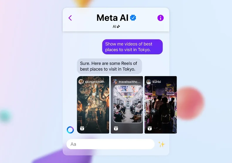 臉書母集團Meta發布多項AI助理Meta AI的新功能。取自Meta