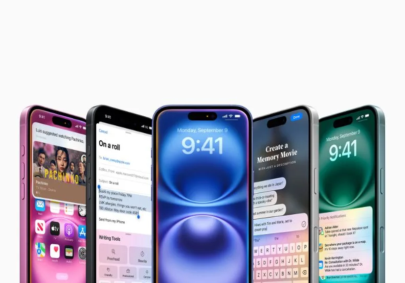 Apple Intelligence與iOS系統深度整合，運用蘋果自研晶片的效能來理解、生成語言與影像，能夠跨App運作。取自Apple官網