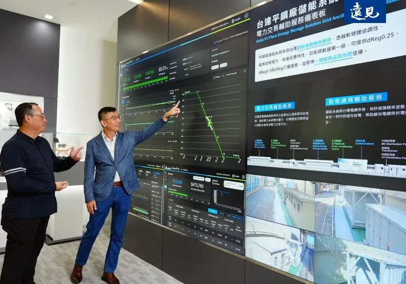 全球電源供應器龍頭台達電，靠著提供一條龍解決方案，奠定在儲能產業的地位。圖右為台達電能源基礎設施事業群總經理李延庭。陳之俊攝