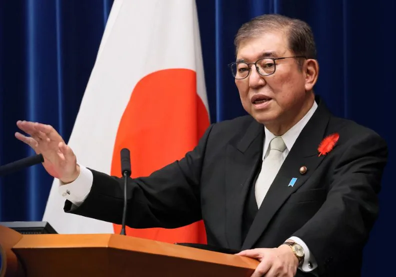 石破茂領導的執政聯盟，在眾議院大選中慘敗。首相官邸官網