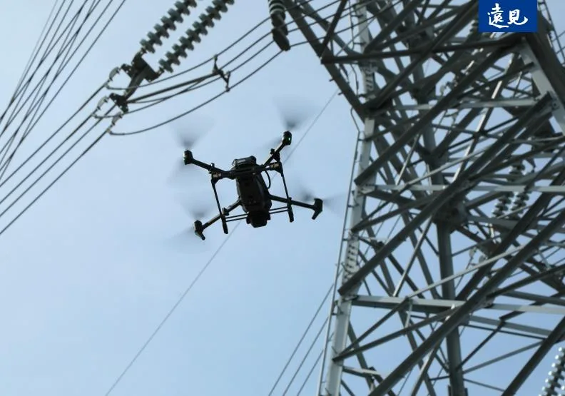 亞泥旗下嘉惠電力首開先例，導入無人機全自動巡檢方案。黃菁慧攝