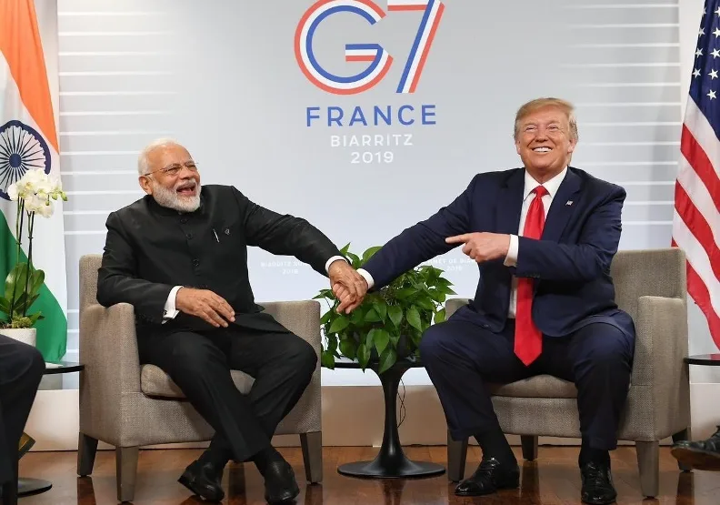 印度總理莫迪（左）與川普（右）交情甚好。取自X@narendramodi