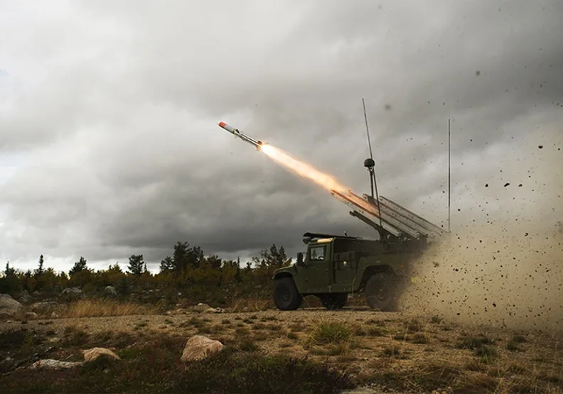 美國近期宣布售台「先進地對空飛彈系統」（NASAMS）。取自kongsberg