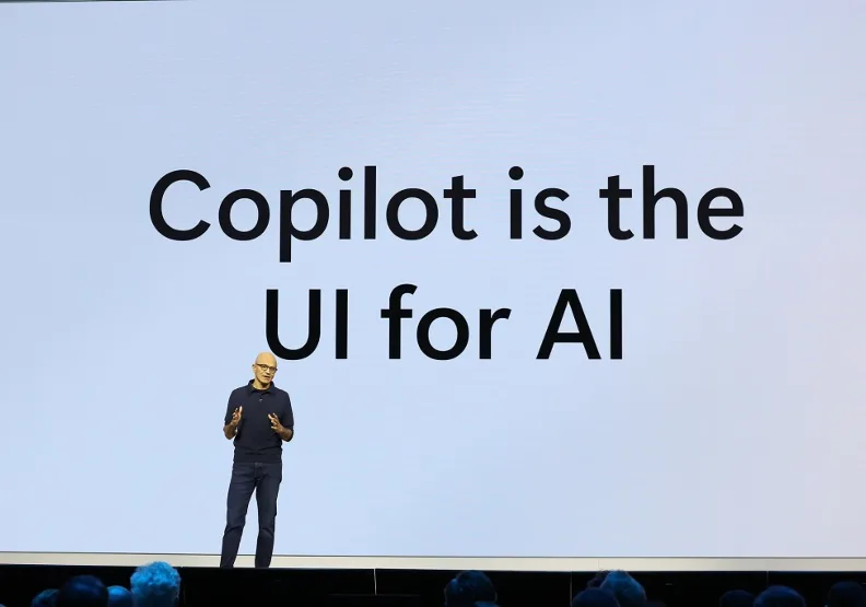 在台灣時間11月19日的Microsoft Ignite 2024大會中，微軟執行長納德拉（Satya Nadella）分享微軟將AI深度嵌入其產品的策略。取自微軟官網