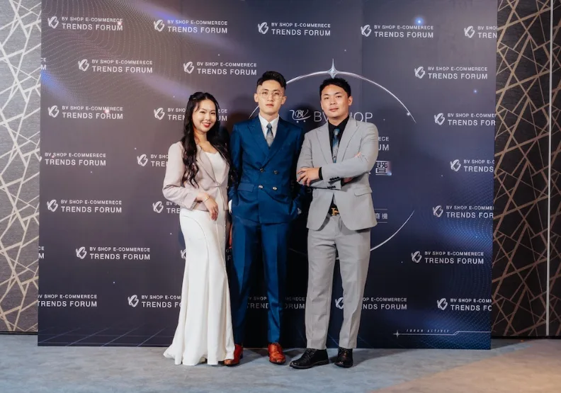 BV SHOP作為新創開店平台，已有逾千用戶，續約率更是不俗。左起BV SHOP行銷長紀伯儒、BV SHOP執行長岑怡亨、BV SHOP總經理林信宏。BV SHOP提供