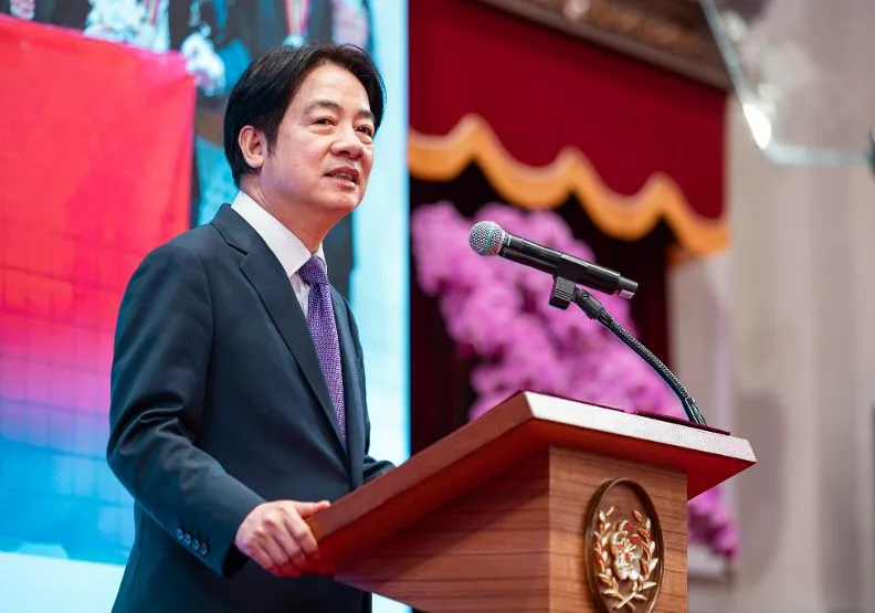 總統賴清德發表上任以來的首次元旦談話。總統府提供