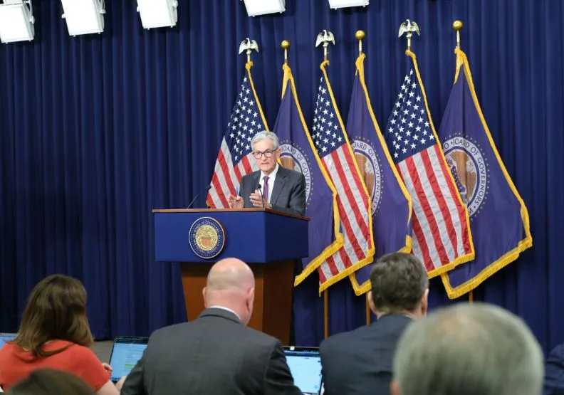 聯準會（Fed）主席鮑爾（Jerome Powell）。Flickr by Federalreserve