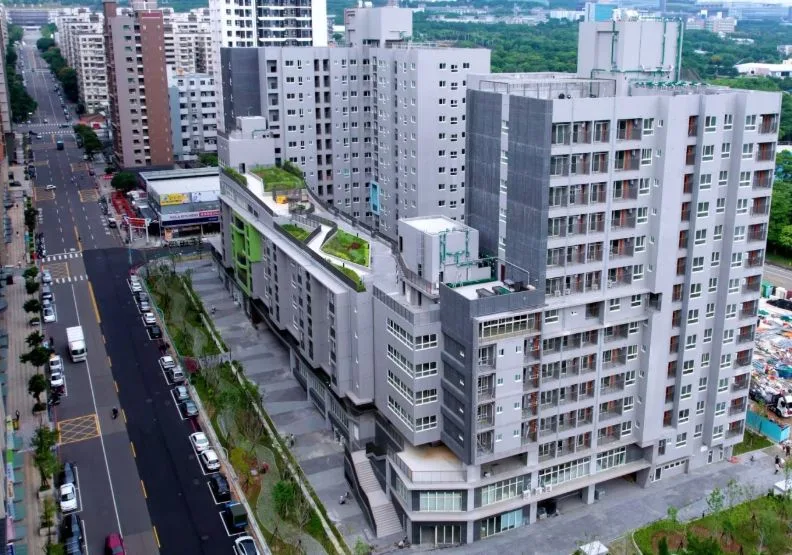 西屯區國安段一期社會住宅外觀。取自台中市共好社會住宅官網