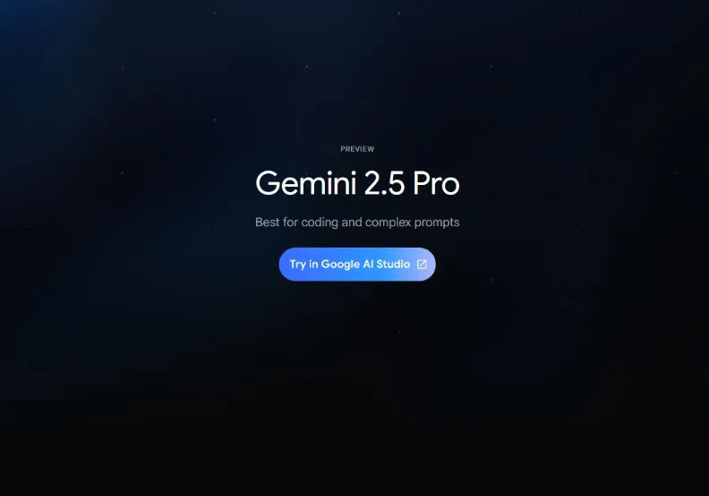 Google日前推出最新的AI模型Gemini 2.5 Pro。取自Google