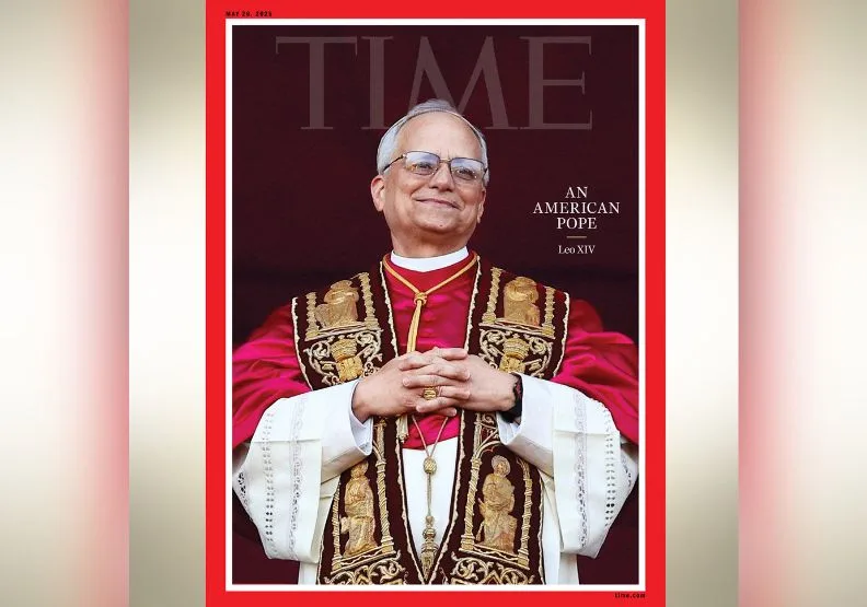 全球天主教徒迎來新任教宗：「良十四世」。取自臉書@TIME