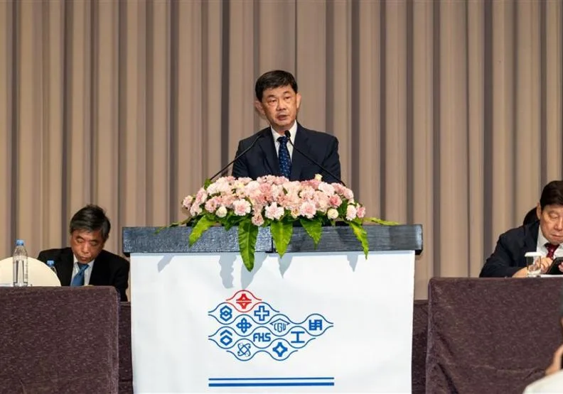 台塑董事長郭文筆在股東會上發言。台塑提供