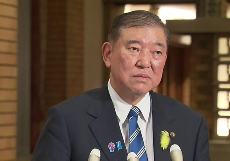日本首相石破茂。取自X@Kantei_Saigai