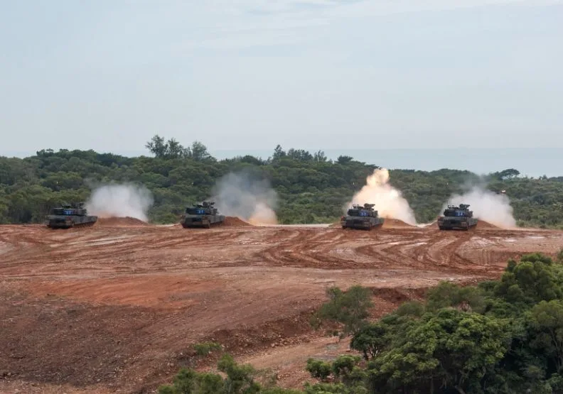 國軍M1A2T戰車。取自賴清德臉書