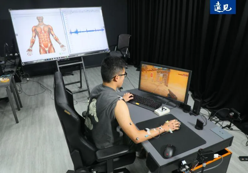 BenQ電競子品牌ZOWIE運動科學實驗室量測過程。蘇義傑攝