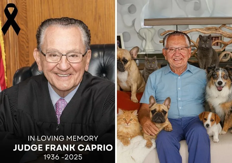 美國羅德島州退休市政法官卡普里歐辭世。取自Instagram@therealfrankcaprio