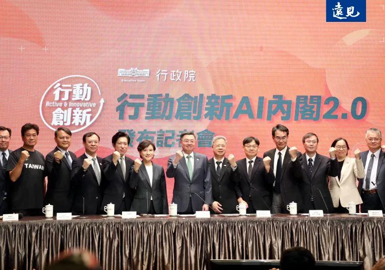 行政院長卓榮泰在28日的院會後記者會，率即將上任的新閣員亮相。張智傑攝