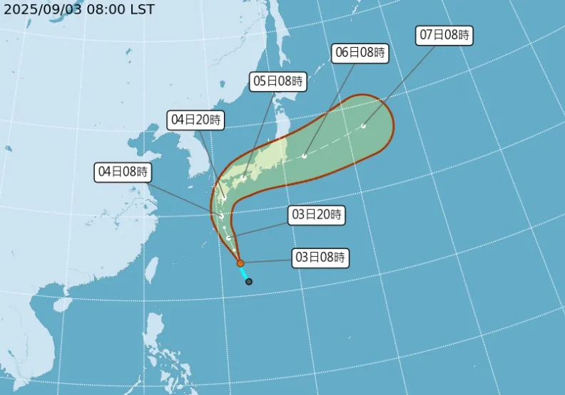 氣象專家吳德榮今天表示，颱風琵琶預計明天生成。中央氣象署提供