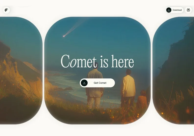 AI搜尋引擎公司Perplexity日前推出AI瀏覽器Comet。取自Comet