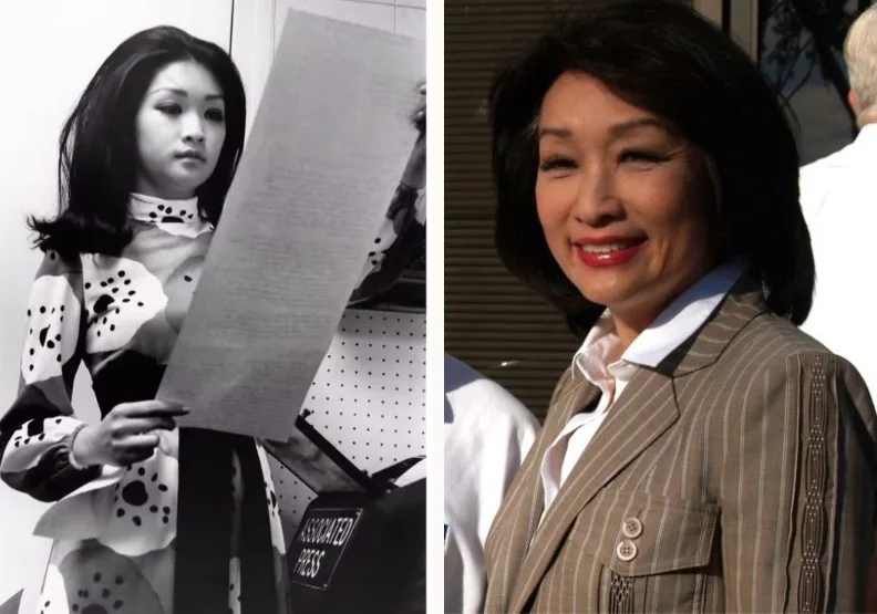 美國CBS前主播宗毓華，是擔任美國主流電視網晚間新聞主播的第一位亞裔美國人、第二位女性。左：FB@CBS Sunday Morning 、右：wikimedia commons by Philkon Phil Konstantin