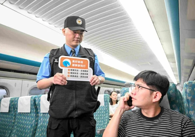高鐵寧靜車廂上路引起討論。台灣高鐵提供