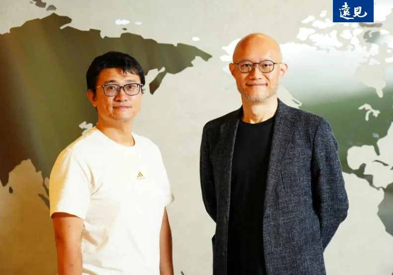 LINE台灣執行長陳立人（右）和KKTV總經理黃國瑜（左）皆認為，雙方各自專精方向不同，整合的互補性非常高。陳之俊攝