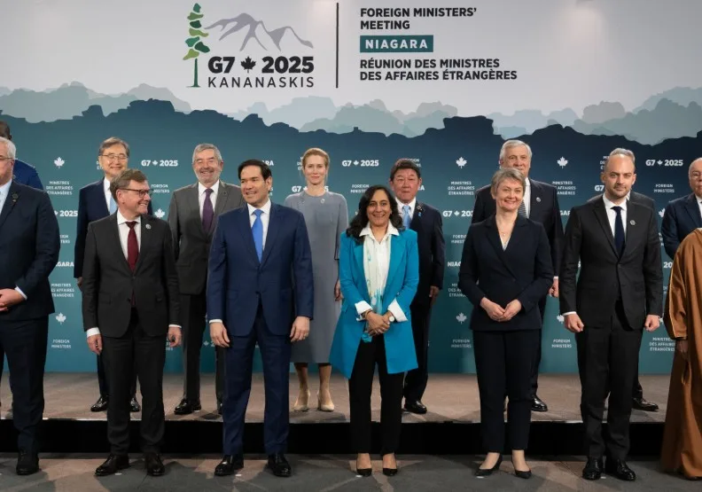 七大工業國集團（G7）外長今天發表聯合聲明。取自臉書@G7