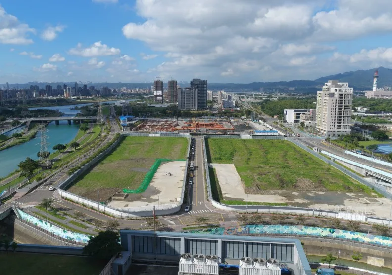 北士科T17、T18空拍畫面，台北市政府提供。