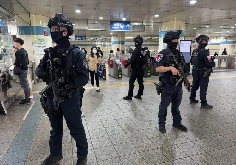 張文隨機殺人案震驚社會，北市警局於捷運站加強維安。取自台北市政府警察局官網