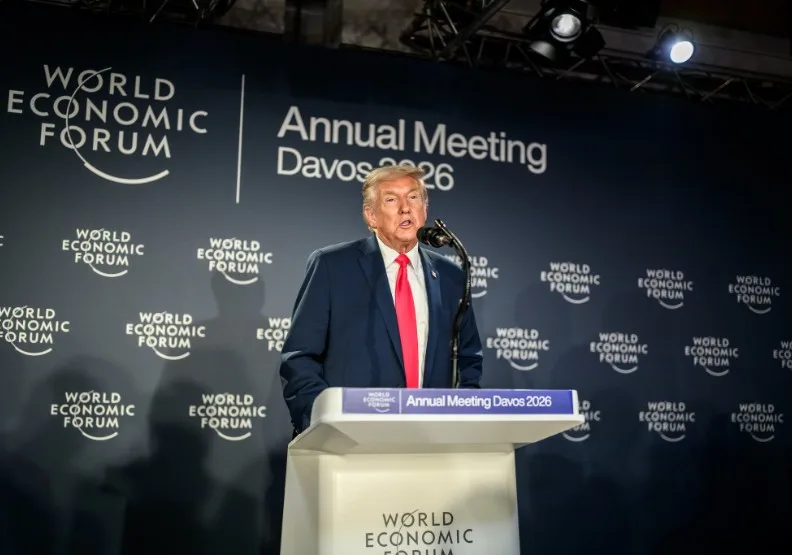 美國總統川普出席瑞士達沃斯世界經濟論壇。FB@The White House