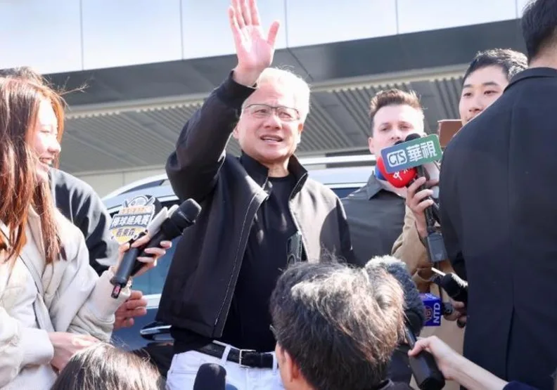 輝達執行長黃仁勳29日訪台。取自聯合新聞網，林俊良攝