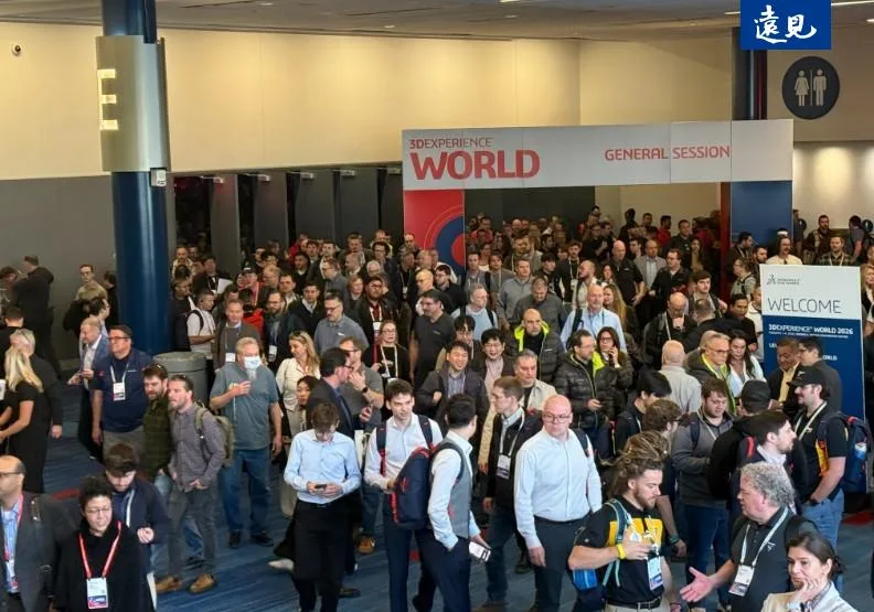 3DEXPERIENCE World 2026開幕演講現場座無虛席，數萬名全球頂尖工程師齊聚一堂，共同探討AI夥伴如何從虛擬世界驅動現實工業。盧佳柔攝