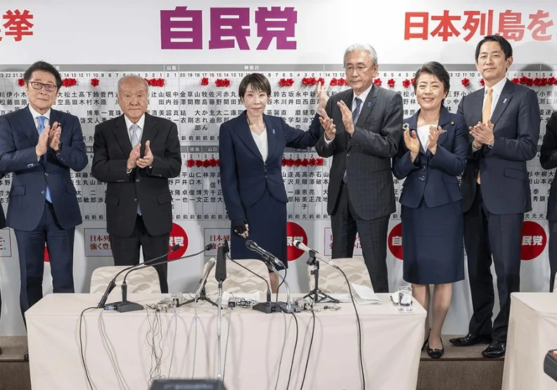 高市早苗以超高人氣，助自民黨拿下眾議院316個席次。取自X@jimin_koho